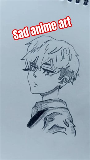 😢 Sad Anime Face Pencil Sketch | Emotional Art 😱