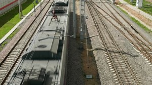 View Railways Electrical Train Passing By Stock Footage Video (100% Royalty-free) 1056166502 | Shutterstock