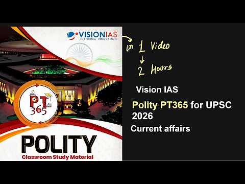 Vision IAS PT365 Polity | Polity PT365 for UPSC 2026 | PT 365 in english