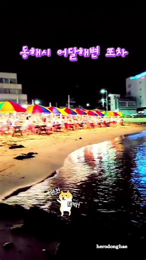 동해시 어달해변 포차에서 즐기는 여름