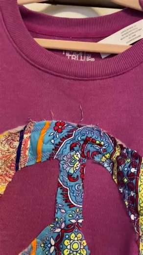 Peace Sign Hippie Top Boho Frayed Edge Appliqué Sweatshirt for Women Fall Size Medium Refashioned Clothes Upcycling One of A Kind Shirt - Etsy