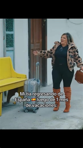 Mi tía española tras sus vacaciones en España