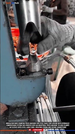 Innovation Wire Crimping Press Machine for End Locking with Hydraulic Compression System #tech