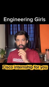 Calling all engineering girls! 🚀 Don't miss this amazing opportunity - Cisco is offering a Software Engineer Internship designed specifically for women engineering students (4th semester/2nd year) from CSE, IT, ECE, or related branches. Check eligibility and apply now through the official careers page! Verify details once and don't let this chance slip away. #internshipupdate #womenintech #engineeringstudents #softwareengineer #techinternship careertips studentopportunities cse itstudents ece w