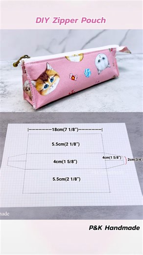 Diy Zipper Pouch Sewing Tutorial🧵 #reelsfb #diy #sewing #fashion #bag #fblifestyle #handmadebag #crafts | P&K Handmade