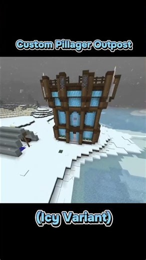 Icy Outpost Build Showcase | Minecraft Bedrock #minecraft #minecraftbuilds #buildshowcase #outpost