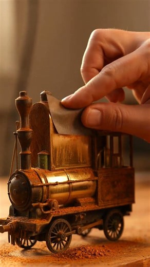 500-Year-Old Rusty Train → Mirror Shine in Seconds! 🤯🔧