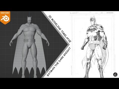 3D Modeling Time-lapse | Batman The Dark Knight | Blender 4x