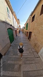 Walking through the historic center of Alcudia
