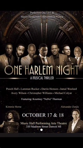DETROIT .. Tonight ! @iamdarrindhenson @lammanruckerofficial @iampoochhall @michael_colyar jamalwoodard @averywilson @officialchristopherwilliams Oct 17&18 #Detroit One Harlem Night #darrinhenson -Bumpyjohnson | Darrin Dewitt Henson