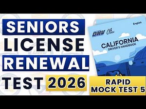 California Seniors License Renewal Test 5 2026 | DMV Permit Written Test & Knowledge Practice