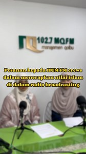 Tune in for an insightful interview with DJ Asilah, Radio Announcer from MQFM as she share practical tips on how to practice Islamic values into everyday life, both on and off the air 🌟🤲🏼 Discover how these teachings can improve our work ethics in radio broadcasting and inspire positive change in community. 💓 #Dakwah #IIUMFM #YourCampusRadio #MQFMBandung | IIUM.fm - Your Campus Radio