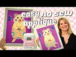 NO SEW Easy Gift Idea - Scrap Fabric Applique Art With Frame [OdiCoat Tutorial]