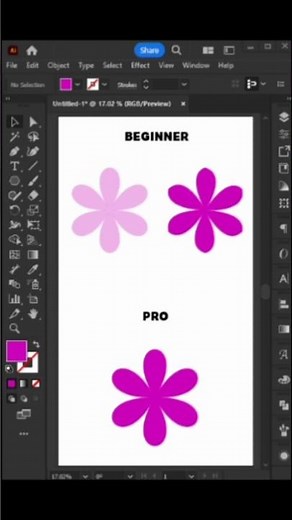 How to create a Flower in Adobe Illustrator #illustratortips #graphicdesign