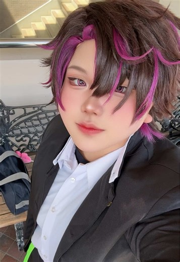 やばくねぇ〜よ🎶（重加工やばいっす、あと頭でかくね？）#🌈🕒コスプレ #にじさんしコスプレ #酒寄颯馬コスプレ #🍇コスプレ #コスプレ