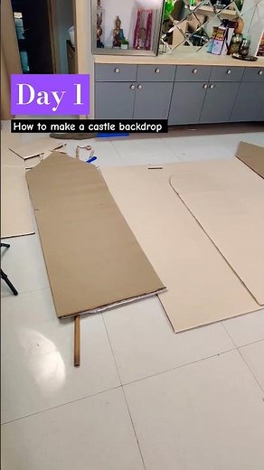 how to make a castle backdrop. Princess theme decoration 💓 #newproject #shortsfeed
