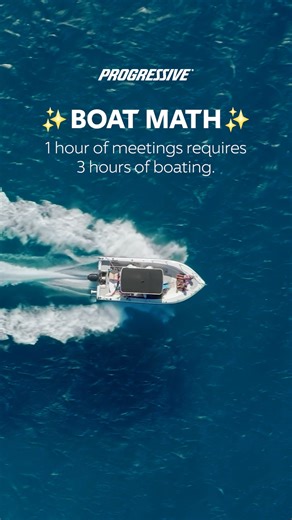 448K views | The math is mathing and the boats are boating. Protect your getaway vehicle with the #1 boat insurer. | Progressive | Facebook