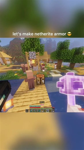 minecraft netherite armor moment…#shorts