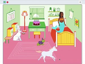 一年级女学生scratch编程作品——我家的小动物