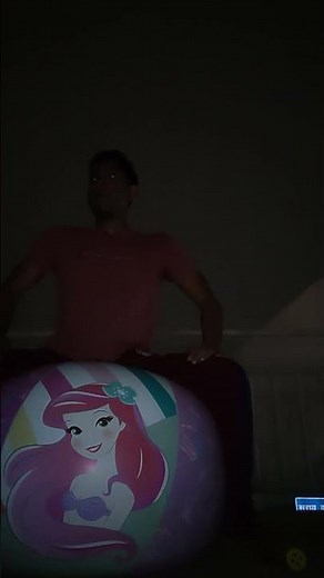 Bouncing on Swimways Giant Princess Ariel beach ball #beachball #ball #beach #disney #princess