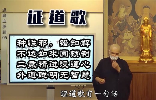 证道歌 - 体佛法师讲解【种性邪，错知解。不达如来圆顿制。二乘精进没道心，外道聪明无智慧】