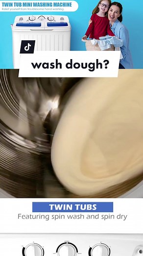 Making dough in a costway washing machine?😱😱😱#washingmachinechallenge #tiktokchallenge #washing #miniwashingmachine #washermachine #makedough #costway
