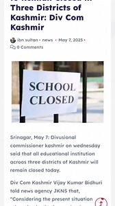 9.9K views · 30 reactions | In view of the prevailing situation all School, Colleges & educational institutions in Baramulla, Kupwara and Gurez will remain closed today: Divisional Commissioner Kashmir | 헛헔헥헜헦 헛헔헕헜헕 헦헣헢헥헧헦 헣험헥헦헢헡 | Facebook