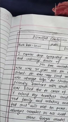 How to write heartfelt condolences of class 8,9 and 10 in simple way