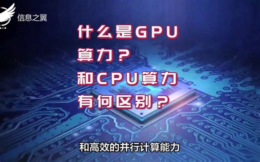 什么是GPU算力？和CPU算力有何区别？