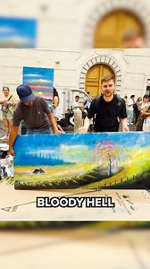 Talented Rome Street Artist Paints My Giant Mirror! | VTRND