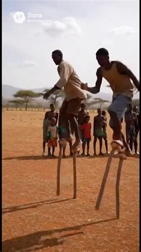 :08 Unbelievable Traditional Stilt Racing in Southern Ethiopia