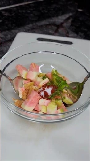 Can You Handle This Spicy Guava Chaat? 🌶 🔥 #food #recipe #asmr