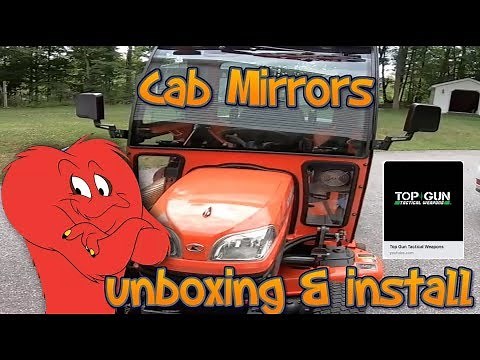 Kubota BX Curtis Cab side mirror unboxing & installation. KM-BX23S