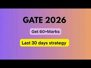 Gate Computer Science &IT 2026 LAST 30 days strategy
