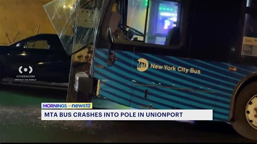Bus crashes into train pillar in Unionport