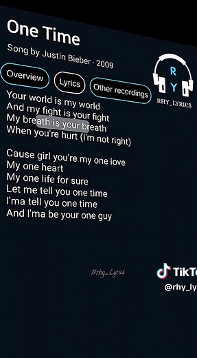 One Time by Justin Bieber: Lyrics and Meaning