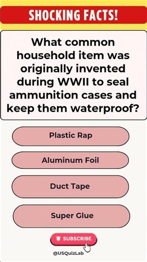 The Mom Who Invented DUCT TAPE 🛠️👵 #quiz #knowledge #ww2 #history #shortsfeed #shorts