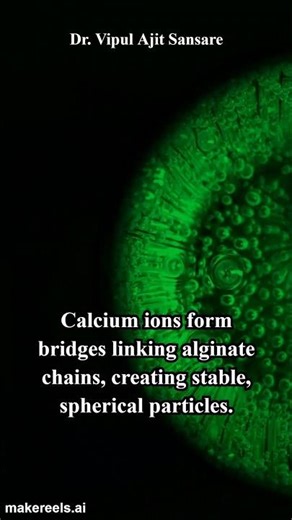 How alginate microspheres are form in presence of calcium ions