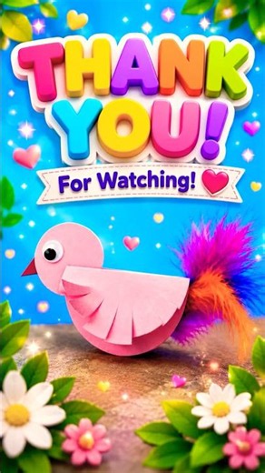 🐦 It Really Balances! Easy Bird Craft for Kids 😲 #shorts