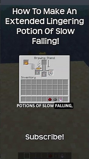 How To Make An Extended Lingering Potion Of Slow Falling In Minecraft?!