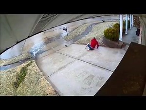 MAN DOWN! This video shows a man in Saint Louis, Missouri sliding all the way down his frozen driveway. He wanted to see if the forecast was right. 😂 Credit: Garrett Duflo | The Daily Buzz