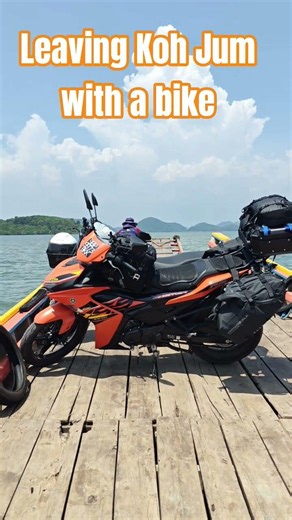Island hopping in Thailand with a motorcycle.