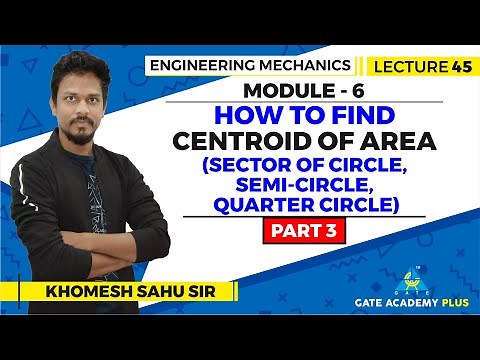 Lecture 45 | Module 6 | How to Find Centroid of Area Sector of circle...| Engineering Mechanics