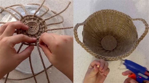 Transforming a Plate and Jute into a Stunning Creation