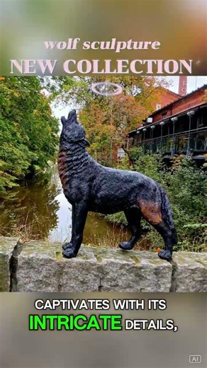 Large realistic wolf sculpture Большая реалистичная скульптура волка