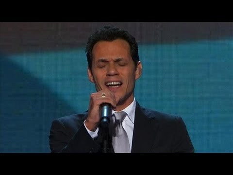 Marc Anthony Performs the National Anthem at DNC
