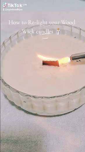 How to Re-light your Wood Wick candles. Gently break off the burned wick. Light it up! #candles