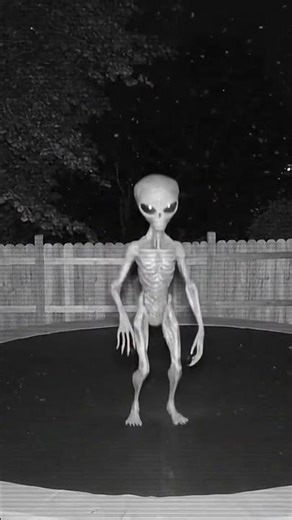 Caught on Camera: Alien Bouncing on a Trampoline 👽🕵️‍♂️