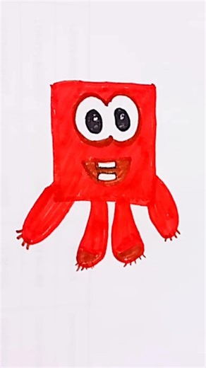 🔥 “Cute Red Funny Character Drawing | Super Adorable Cartoon Art #art #cartoon #shortsfeed #shorts