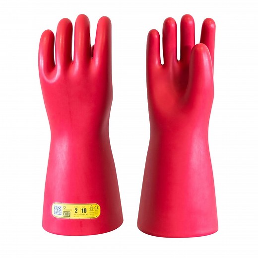 CATU CG-2 Insulating Latex Dielectric Safety Electrician's Gloves, Class 2